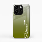 Customize Name Gradient Glass Case Cover Mint Green For Oppo Reno 15C 5G