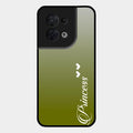Customize Name Gradient Glass Case Cover Mint Green For Oppo Reno 8 5G