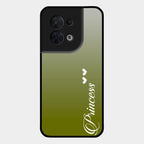Customize Name Gradient Glass Case Cover Mint Green For Oppo Reno 8 5G
