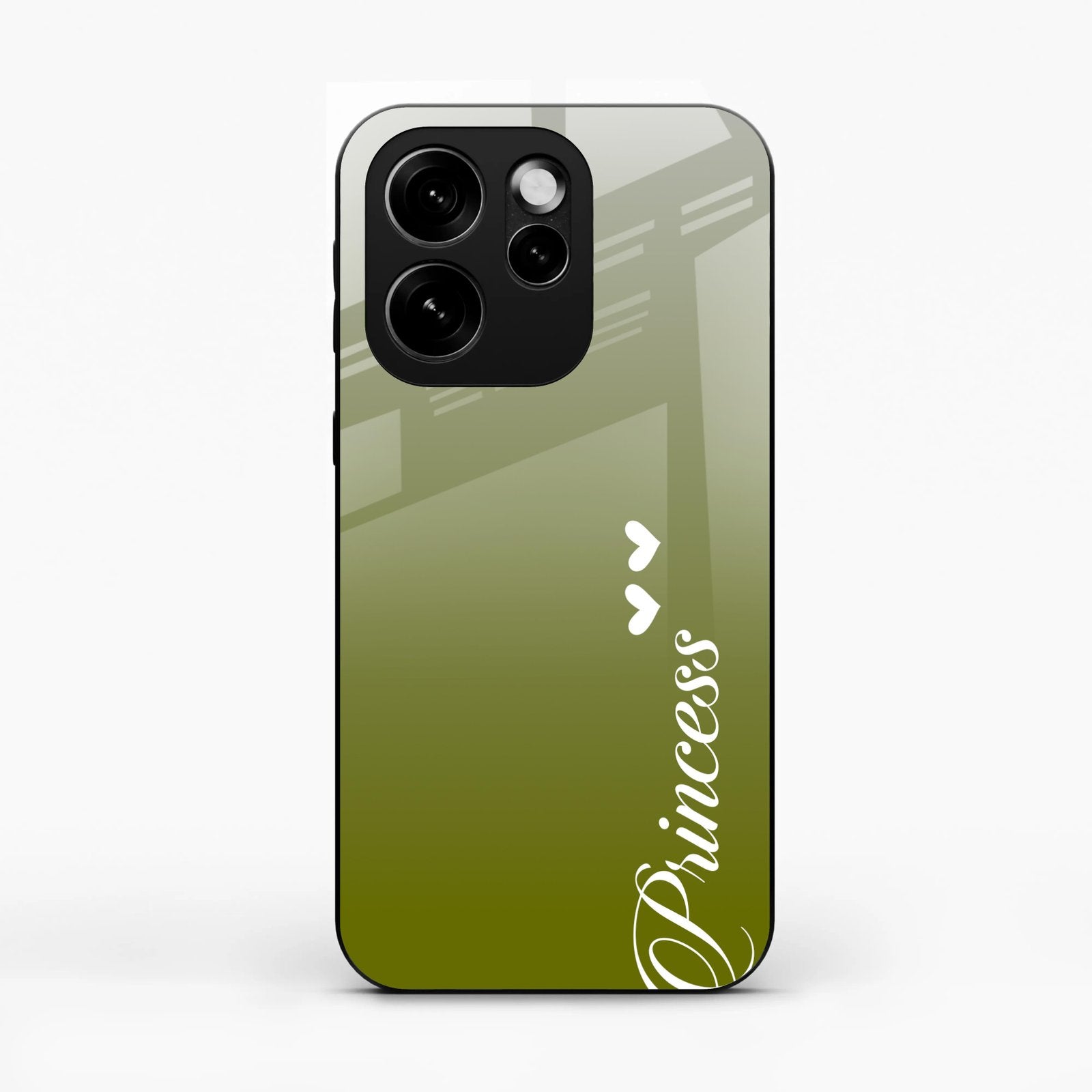Customize Name Gradient Glass Case Cover Mint Green For Oppo Reno15 Pro Mini 5G