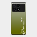 Customize Name Gradient Glass Case Cover Mint Green For Poco X6 Pro 5G