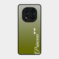 Customize Name Gradient Glass Case Cover Mint Green For Poco X7 5G