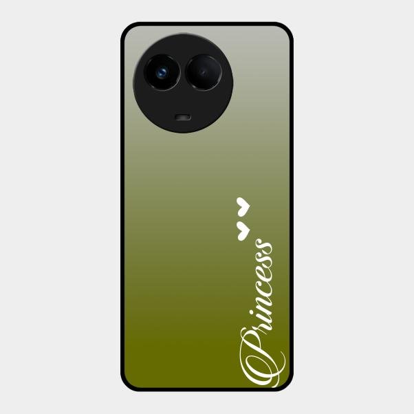 Customize Name Gradient Glass Case Cover Mint Green For Realme 11 5G