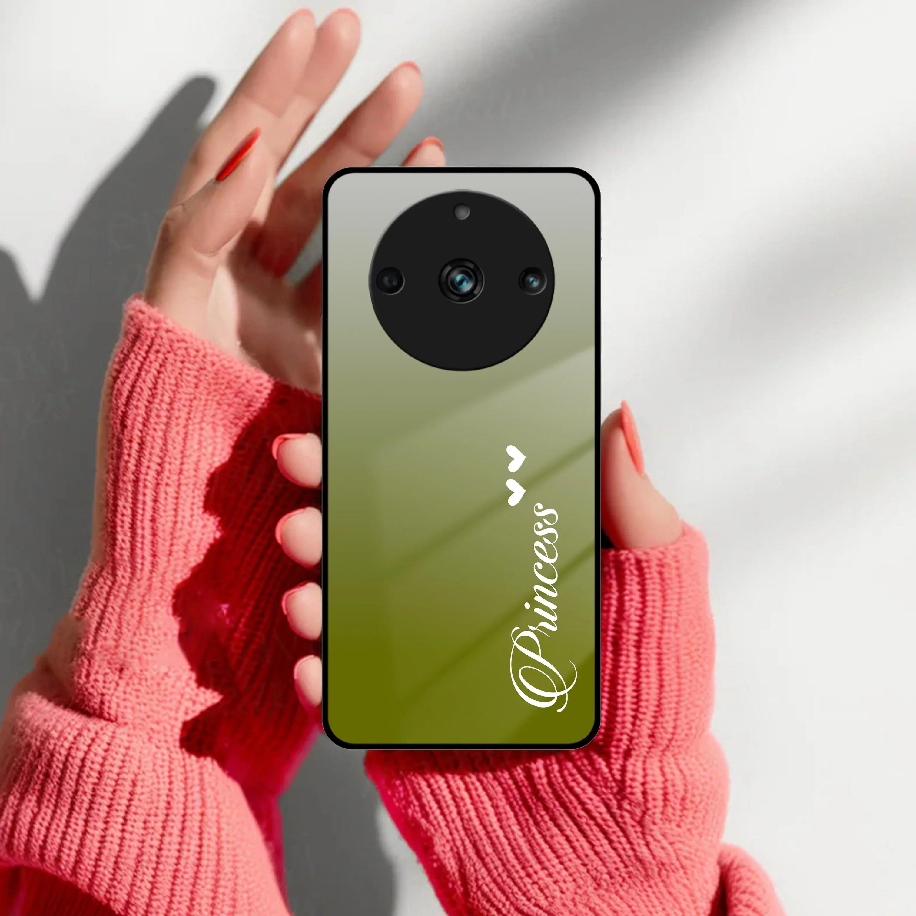 Customize Name Gradient Glass Case Cover Mint Green For Realme/Narzo - ShopOnCliQ