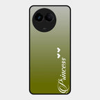Customize Name Gradient Glass Case Cover Mint Green For Realme 11X 5G
