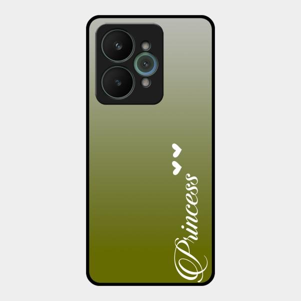 Customize Name Gradient Glass Case Cover Mint Green For Realme 15 5G