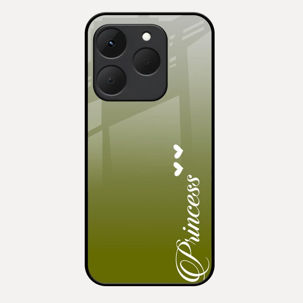 Customize Name Gradient Glass Case Cover Mint Green For Realme 15T 5G