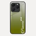 Customize Name Gradient Glass Case Cover Mint Green For Realme 15T 5G