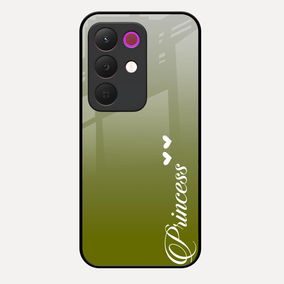 Customize Name Gradient Glass Case Cover Mint Green For Realme 15X 5G