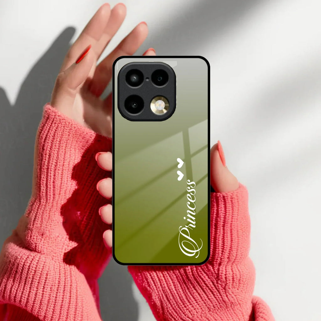 Customize Name Gradient Glass Case Cover Mint Green For Realme 16 Pro Plus 5G