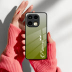 Customize Name Gradient Glass Case Cover Mint Green For Realme 16 Pro Plus 5G
