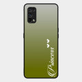 Customize Name Gradient Glass Case Cover Mint Green For Realme 7 Pro