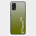 Customize Name Gradient Glass Case Cover Mint Green For Realme 7 Pro