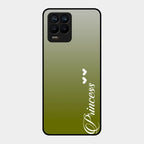 Customize Name Gradient Glass Case Cover Mint Green For Realme 8 Pro