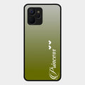 Customize Name Gradient Glass Case Cover Mint Green For Realme 9I 5G