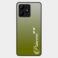 Customize Name Gradient Glass Case Cover Mint Green For Realme C53