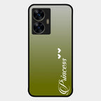 Customize Name Gradient Glass Case Cover Mint Green For Realme C55
