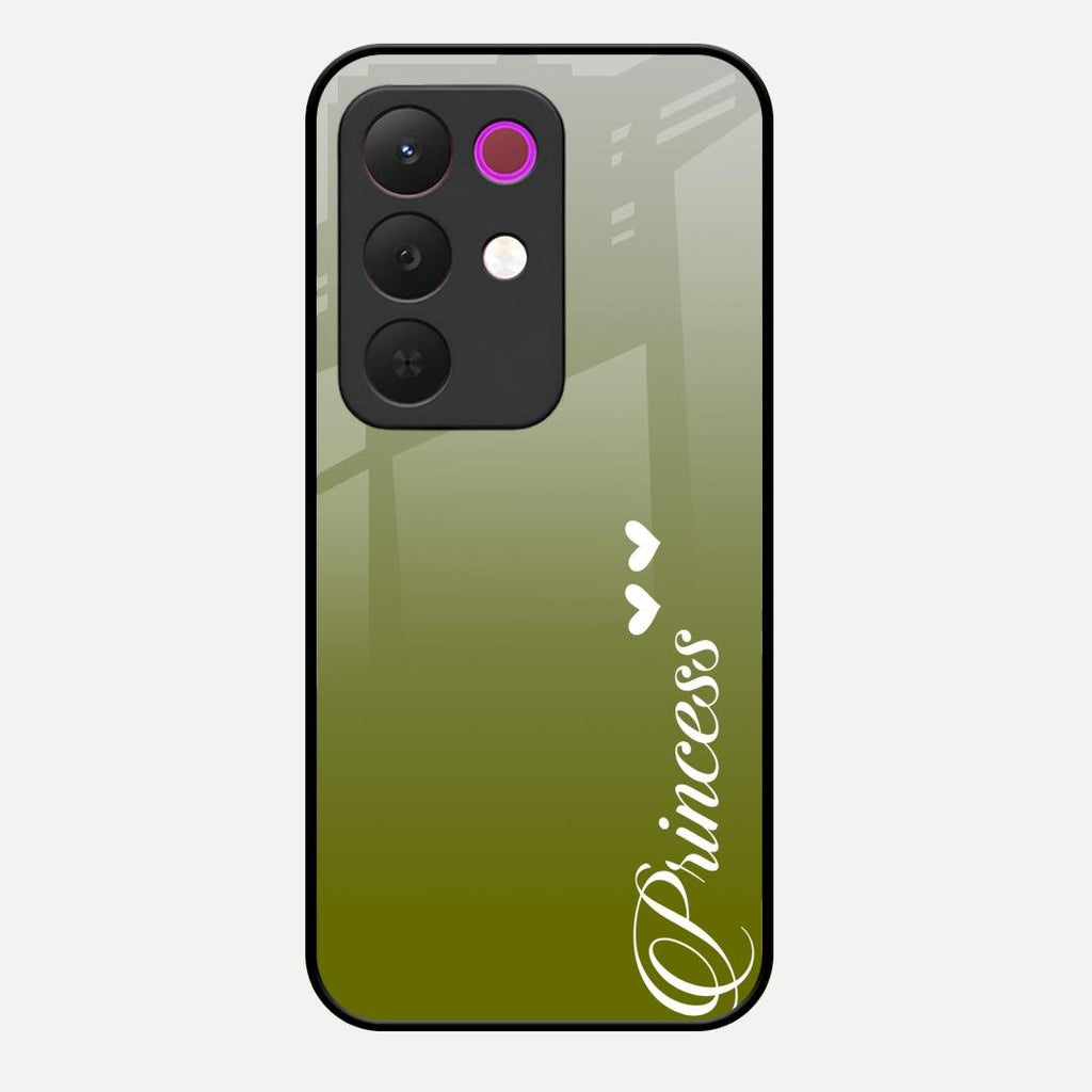 Customize Name Gradient Glass Case Cover Mint Green For Realme C85 5G