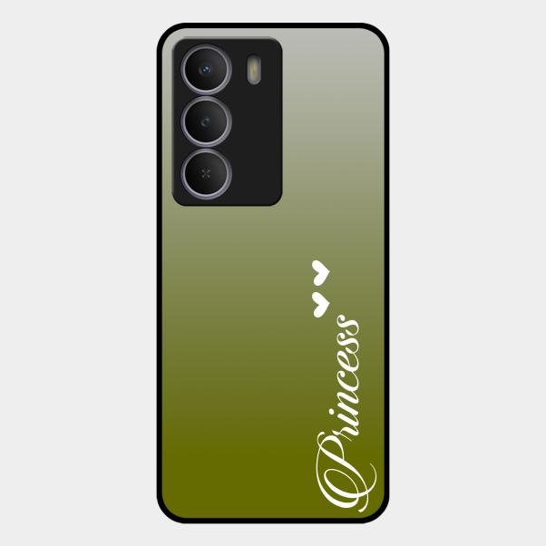 Customize Name Gradient Glass Case Cover Mint Green For Realme P3 Lite 5G