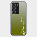 Customize Name Gradient Glass Case Cover Mint Green For Realme P3 Lite 5G
