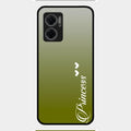 Customize Name Gradient Glass Case Cover Mint Green For Redmi 11 Prime 5G