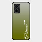 Customize Name Gradient Glass Case Cover Mint Green For Redmi 11 Prime 5G