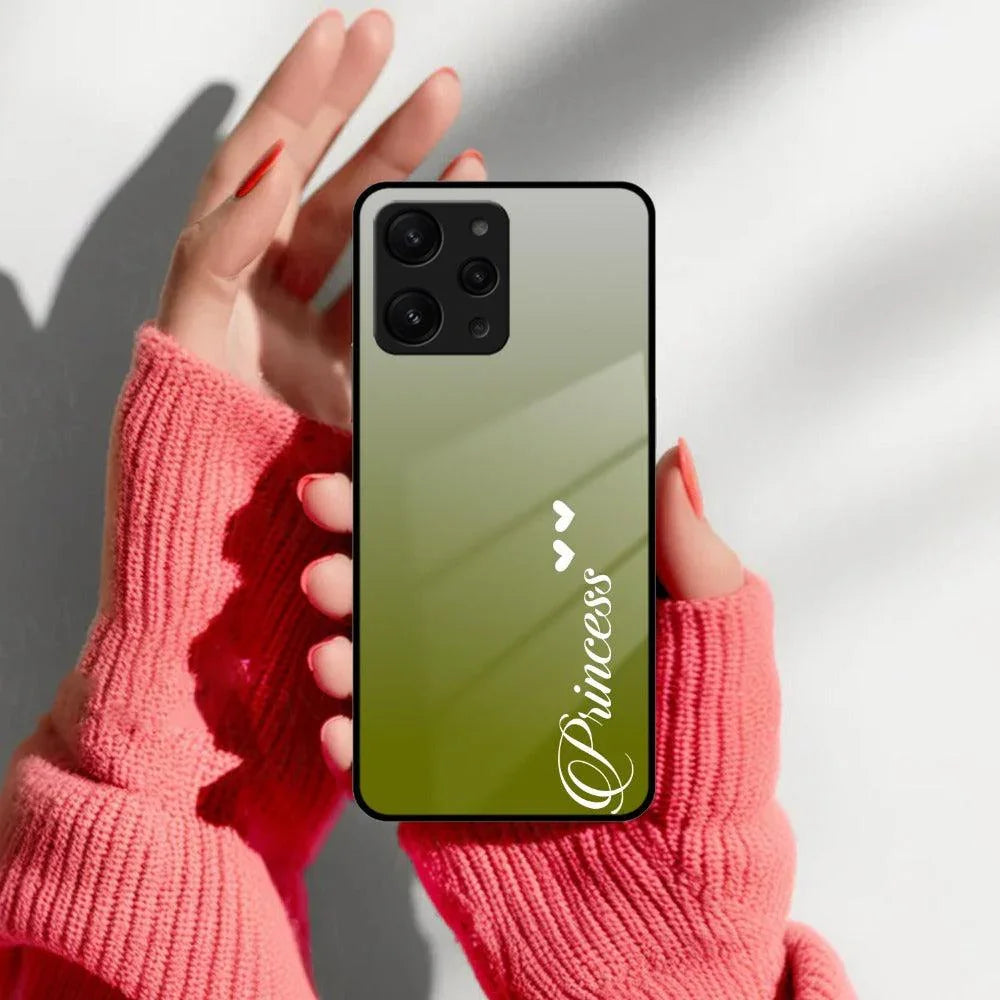 Customize Name Gradient Glass Case Cover Mint Green For Redmi/Xiaomi - ShopOnCliQ