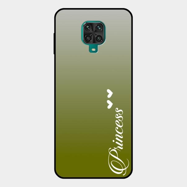 Customize Name Gradient Glass Case Cover Mint Green For Redmi Note 10 Lite