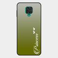 Customize Name Gradient Glass Case Cover Mint Green For Redmi Note 10 Lite