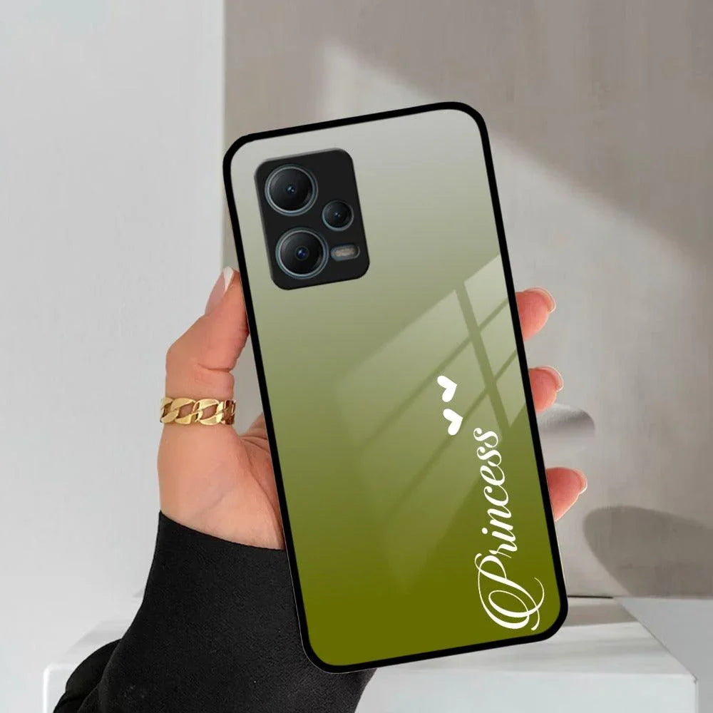 Customize Name Gradient Glass Case Cover Mint Green For Redmi/Xiaomi - ShopOnCliQ