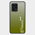 Customize Name Gradient Glass Case Cover Mint Green For Redmi Note 12 Pro 5G