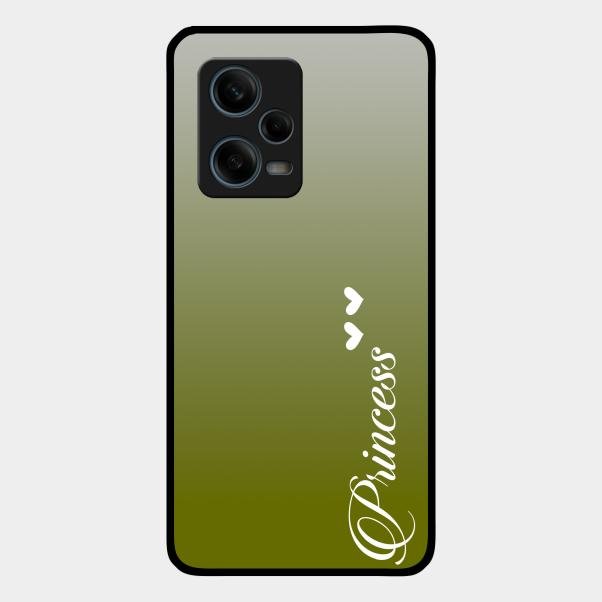 Customize Name Gradient Glass Case Cover Mint Green For Redmi Note 12 Pro Plus 5G