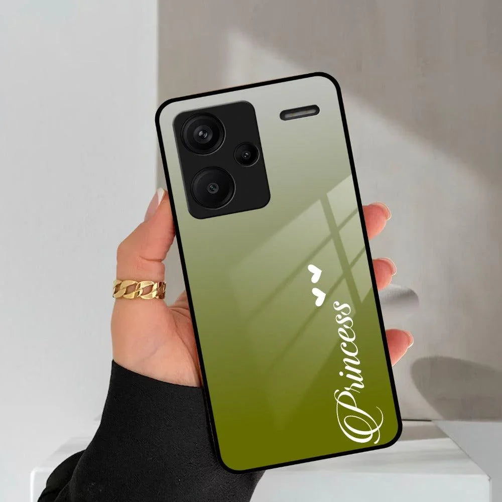 Customize Name Gradient Glass Case Cover Mint Green For Redmi/Xiaomi - ShopOnCliQ