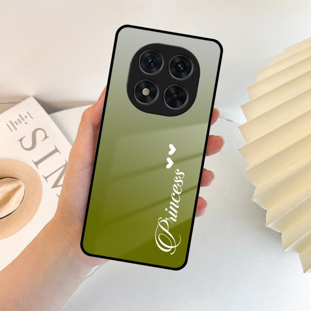 Customize Name Gradient Glass Case Cover Mint Green For Redmi/Xiaomi