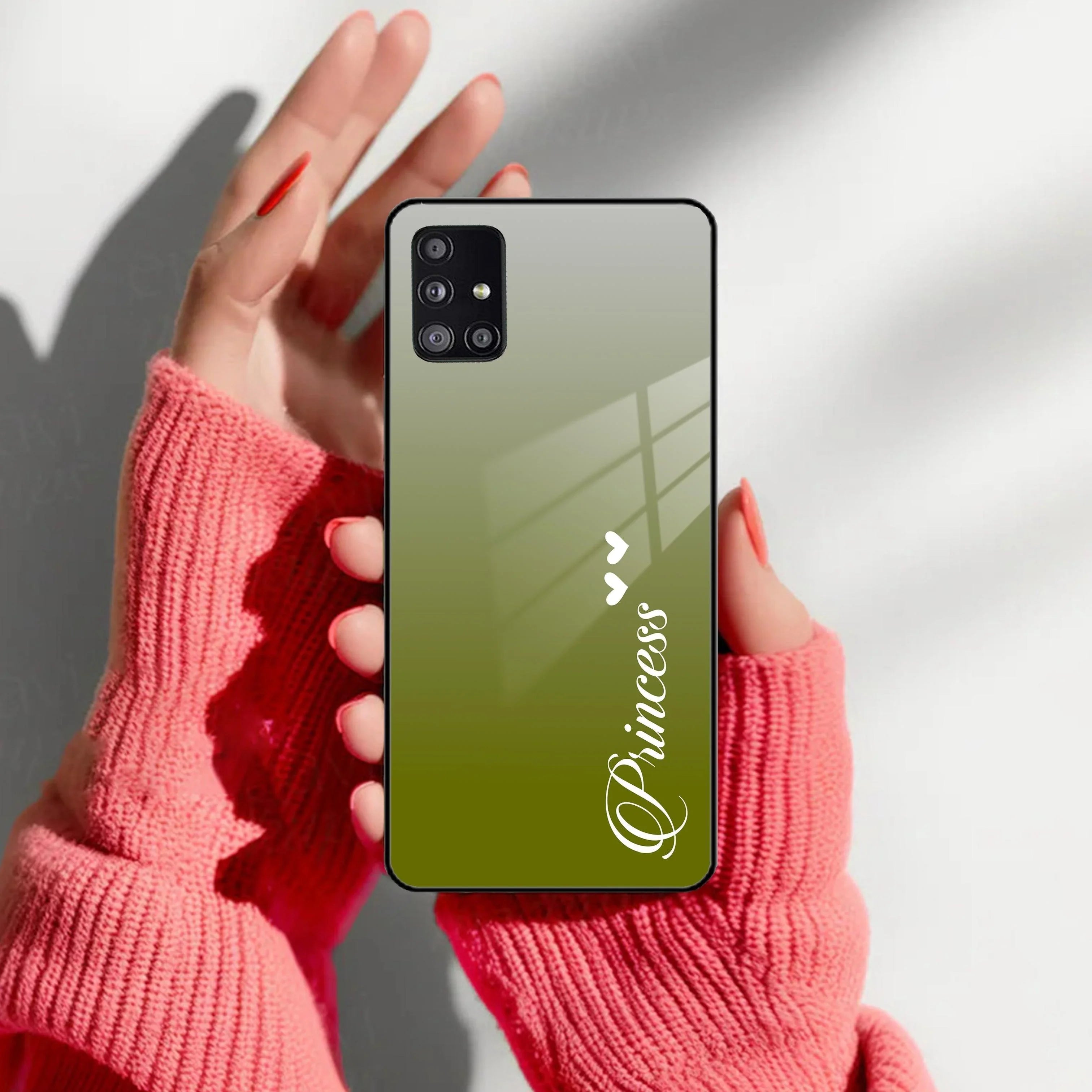 Customize Name Gradient Glass Case Cover Mint Green For Samsung - ShopOnCliQ