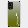 Customize Name Gradient Glass Case Cover Mint Green For Samsung Galaxy A34 5G