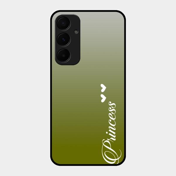 Customize Name Gradient Glass Case Cover Mint Green For Samsung Galaxy A35 5G