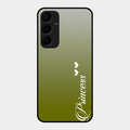 Customize Name Gradient Glass Case Cover Mint Green For Samsung Galaxy A55 5G