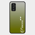 Customize Name Gradient Glass Case Cover Mint Green For Samsung Galaxy F23 5G