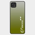Customize Name Gradient Glass Case Cover Mint Green For Samsung Galaxy F42 5G
