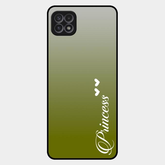 Customize Name Gradient Glass Case Cover Mint Green For Samsung Galaxy F42 5G