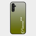 Customize Name Gradient Glass Case Cover Mint Green For Samsung Galaxy M34 5G