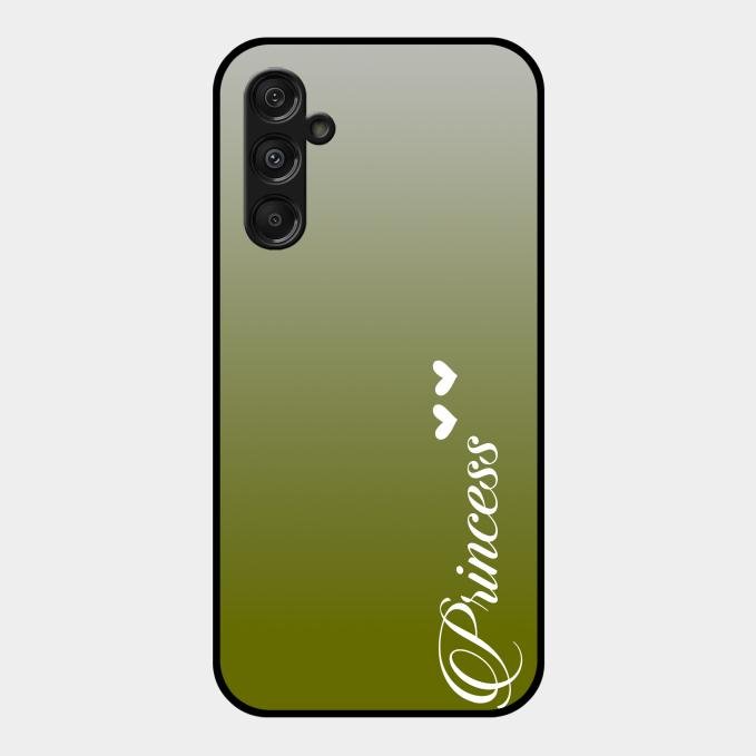 Customize Name Gradient Glass Case Cover Mint Green For Samsung Galaxy M34 5G