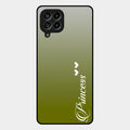 Customize Name Gradient Glass Case Cover Mint Green For Samsung Galaxy M53 5G