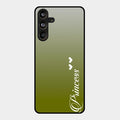 Customize Name Gradient Glass Case Cover Mint Green For Samsung Galaxy M55 5G