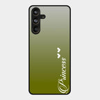 Customize Name Gradient Glass Case Cover Mint Green For Samsung Galaxy M55 5G