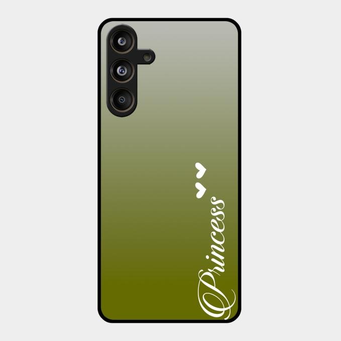 Customize Name Gradient Glass Case Cover Mint Green For Samsung Galaxy M55 5G