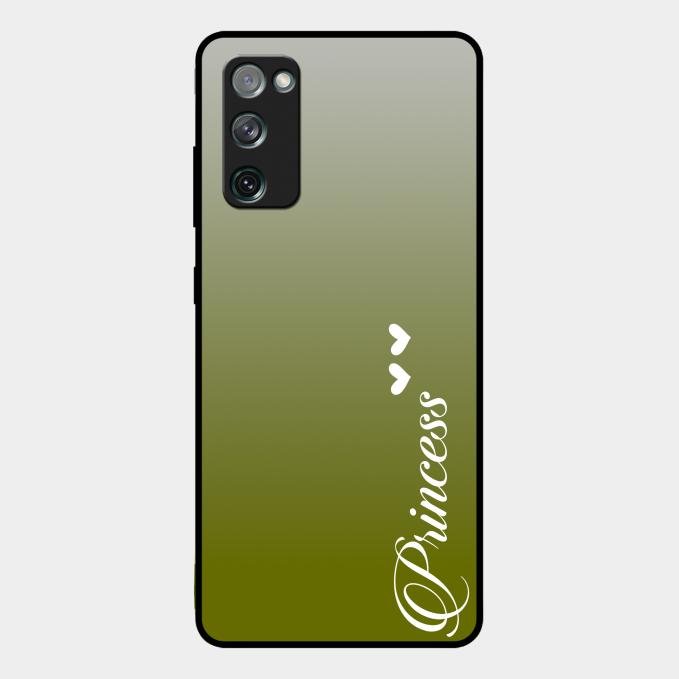 Customize Name Gradient Glass Case Cover Mint Green For Samsung Galaxy S20 Fe 5G