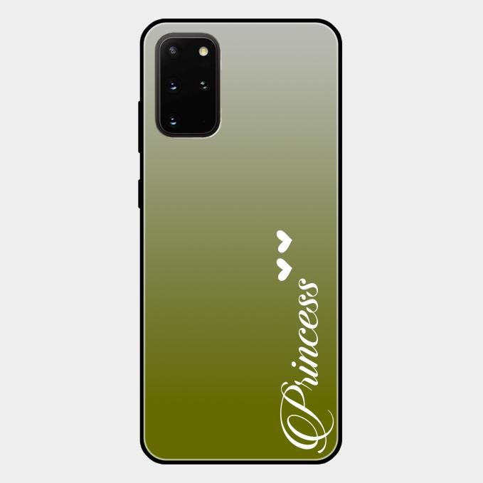 Customize Name Gradient Glass Case Cover Mint Green For Samsung Galaxy S20 Plus