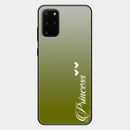 Customize Name Gradient Glass Case Cover Mint Green For Samsung Galaxy S20 Plus